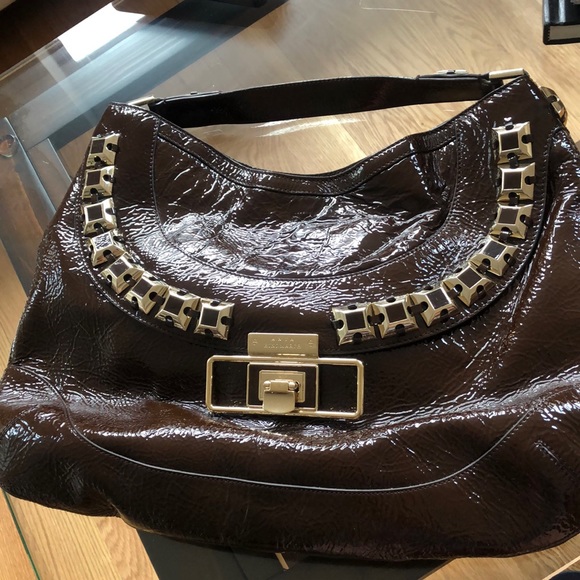 Anya Hindmarch brown patent leather bag (list -$ OBO ) - Picture 1 of 5